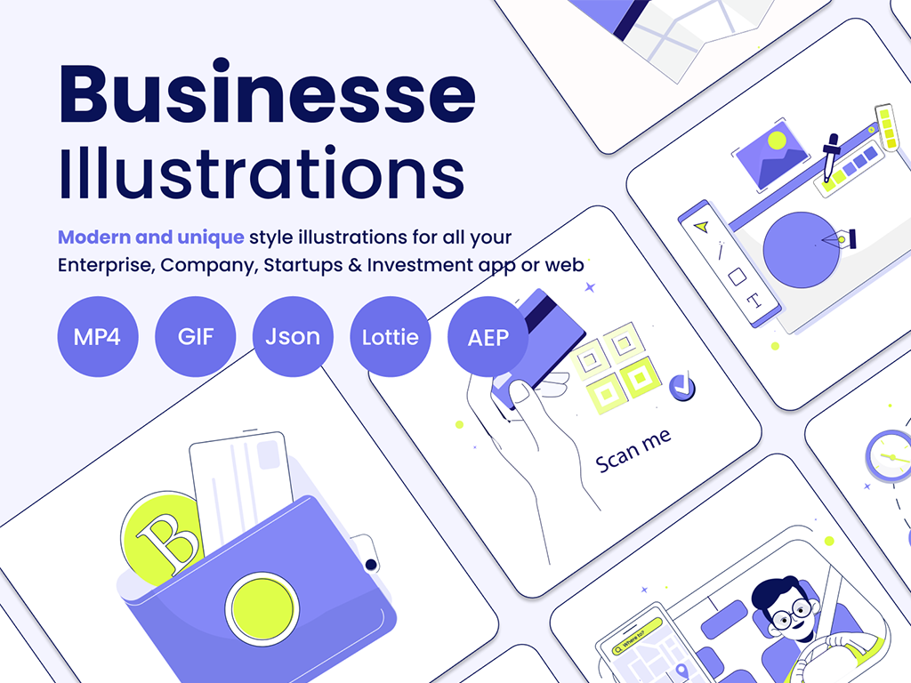 Vertex- Animated Business Illustration Pack