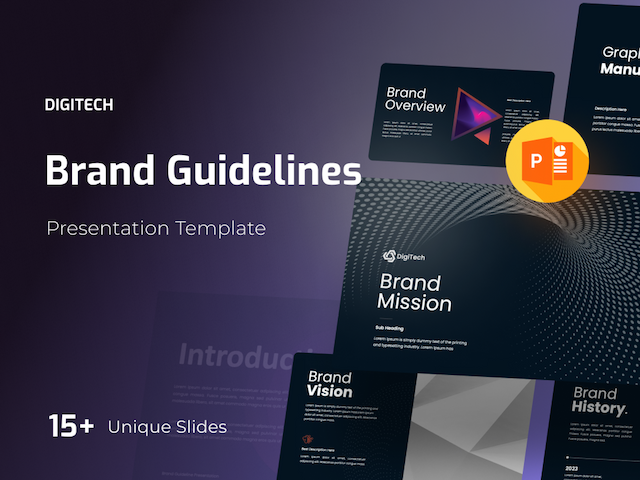Thumbnail for Digitech- Brand Guidelines PowerPoint Presentation digital asset