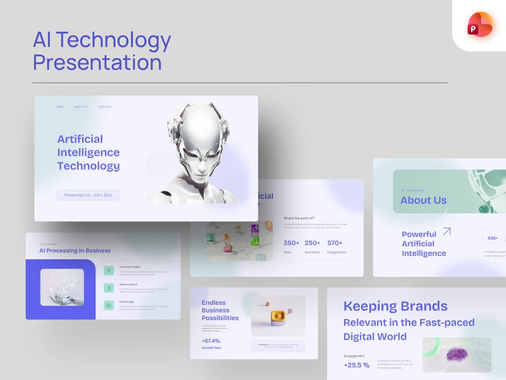 AI Technology Presentation - Technology PPT